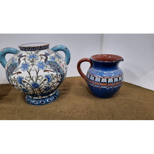 77 - 3 decorative jugs and vases mixed