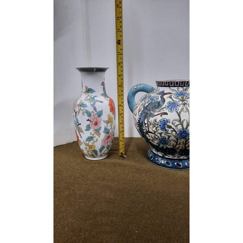 77 - 3 decorative jugs and vases mixed