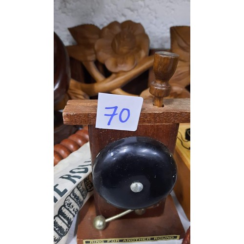 70 - mixed wooden collectables