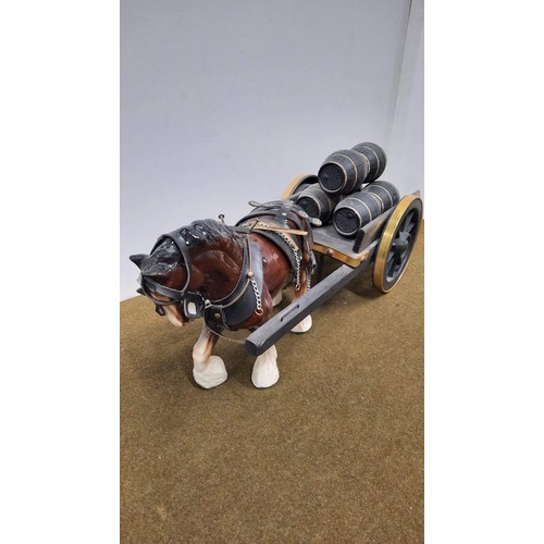 57 - shire horse and barrel cart