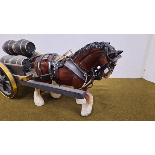 57 - shire horse and barrel cart