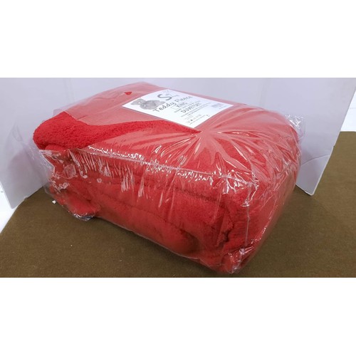 282 - WRAPPED RED TEDDY FLEECE