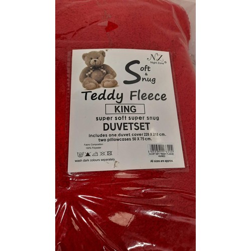 282 - WRAPPED RED TEDDY FLEECE