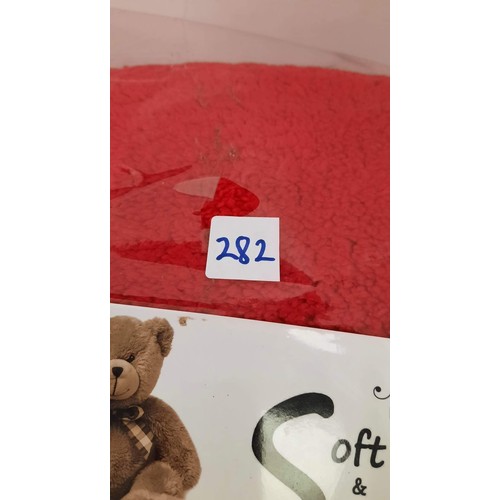 282 - WRAPPED RED TEDDY FLEECE