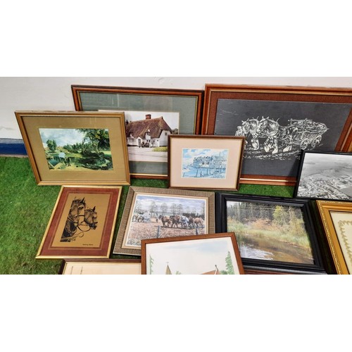 258 - MIXED PRINTS AND FRAMES