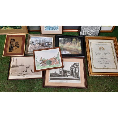 258 - MIXED PRINTS AND FRAMES