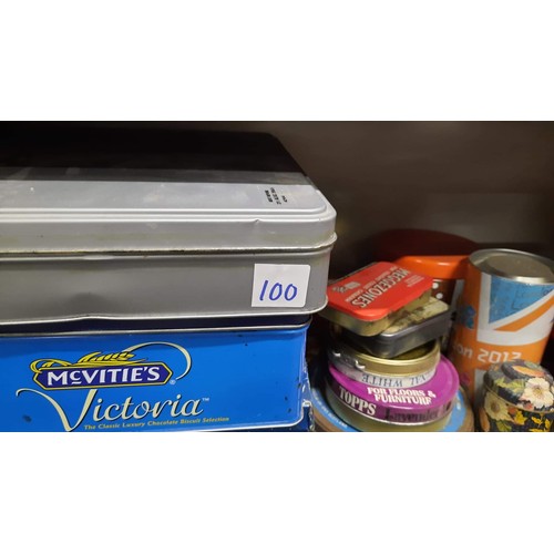 100 - MIXED STORAGE TINS