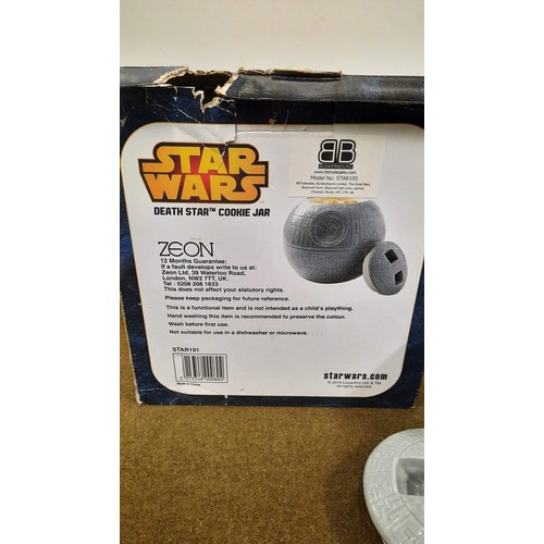 92 - STAR WARS  Death Star cookie jar with box box has ware