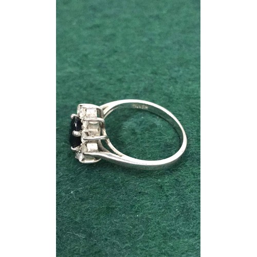 181 - Silver ring 2.67g (one stone missing)