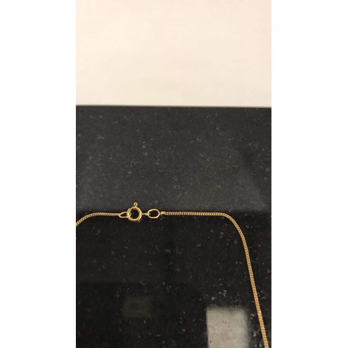 197 - 9ct gold necklace weight 0.98g