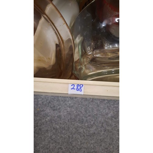 288 - MIXED KITCHEN GLASS COOK WARE