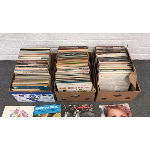 437 - THREE BOXES OF MIXED MUSIC AND ARTIST LPS