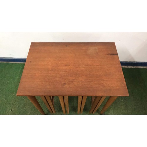 422 - RETRO TEAK FIVE TABLE NEST SETSEE ALL PICTURES