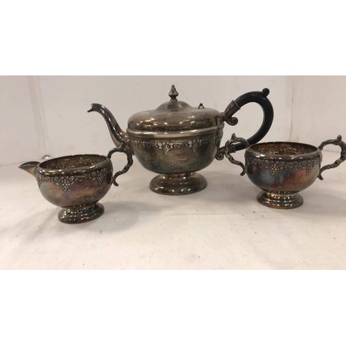 306 - PLATED TEA SET