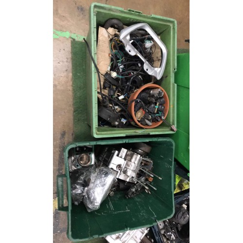 415 - VERY LARGE COLLECTION OF MOTOR BIKE ENGINE AND OTHER PARTS USED SEE ALL PICTURES