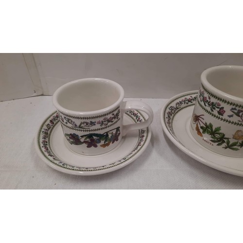 320 - TWO PORTMEIRION CUP AND SAUCERS