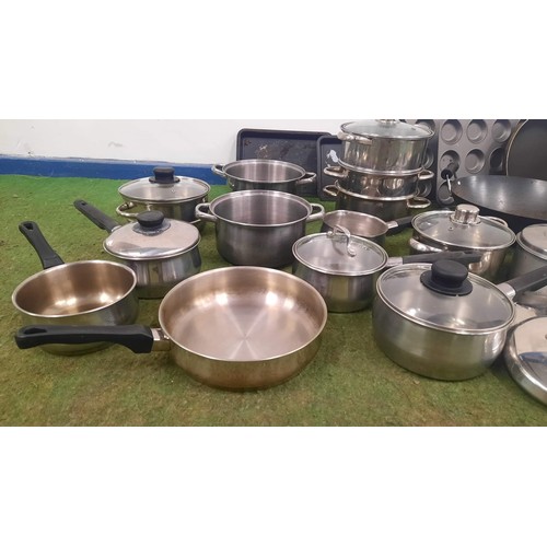 346 - MIXED STAINLESS STEEL COOK WARE