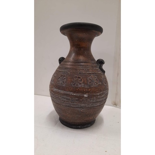 338 - EARTHENWARE VASE