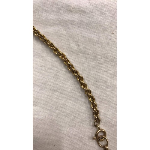 160 - Rope chain weight 5.07g NEEDS REPAIR