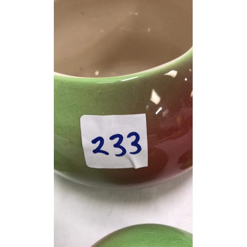 233 - Carlton ware teapot and sugar