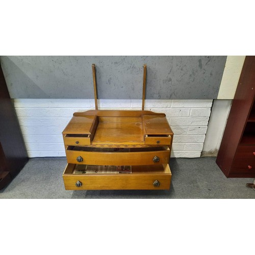 407 - OAK DRESSING CHEST WITH MIRROR