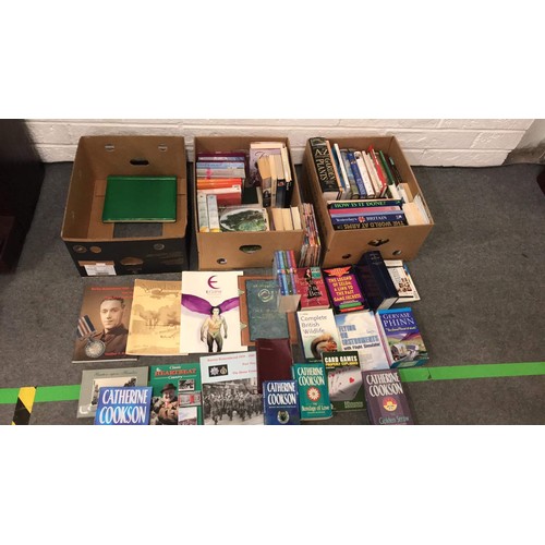 496 - THREE BOXES OF MIXED TITLE BOOKS SEE ALL PICTURES