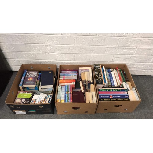 496 - THREE BOXES OF MIXED TITLE BOOKS SEE ALL PICTURES