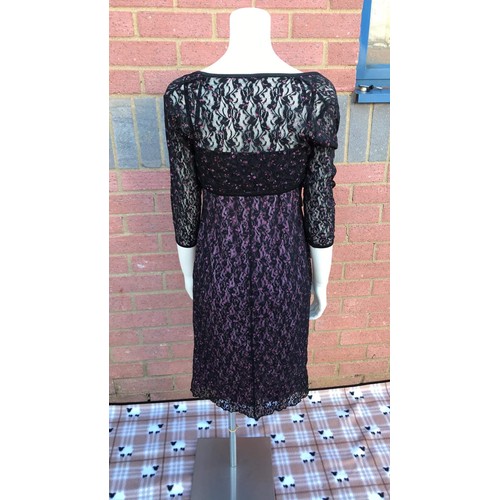 357 - Black lace dress with matching cardigan