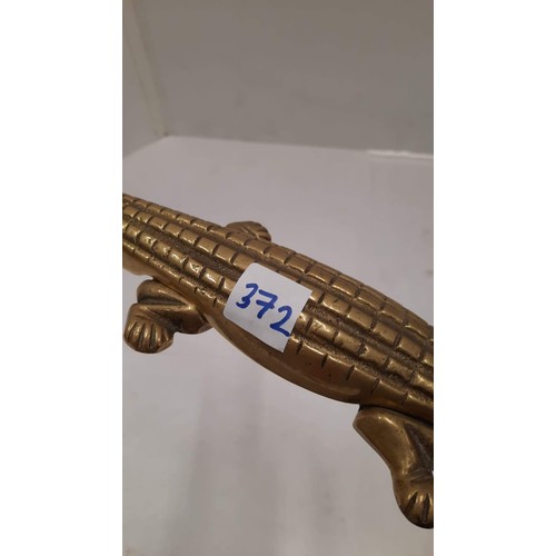 372 - BRASS CROCKERDAIL NUT CRACKER