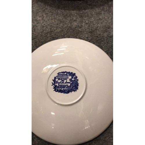 506 - Staffordshire blue and white pattern TABLE WARE