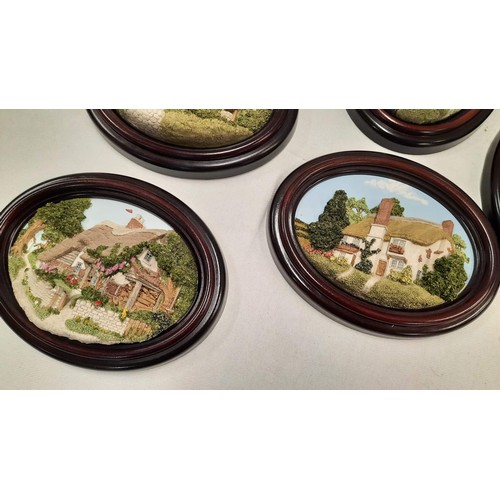 474 - OVAL FRAMED 3D ART PLAQUES