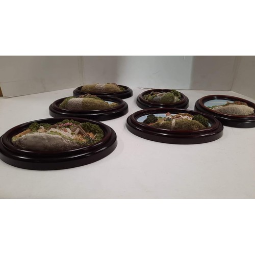 474 - OVAL FRAMED 3D ART PLAQUES