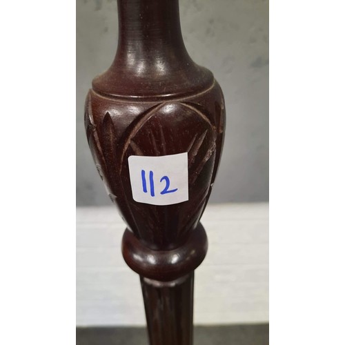 112 - WOODEN STANDARD LAMP