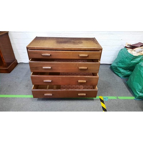 111 - FOUR RAW CHEST OF DRAWERS