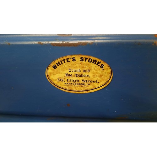 108 - TIN TRAVEL TRUNK by whites stores