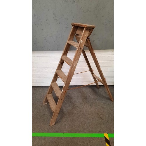 105 - WOODEN STEP LADDER