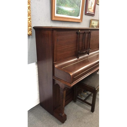 320a - H.CHAPLIN & SON LTD LEICESTER Upright Berry overstrung piano and stool