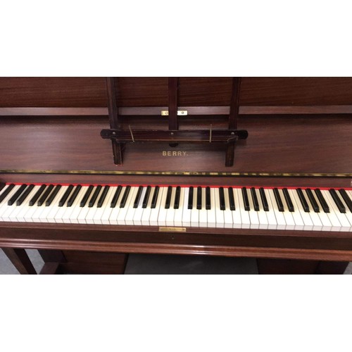 320a - H.CHAPLIN & SON LTD LEICESTER Upright Berry overstrung piano and stool