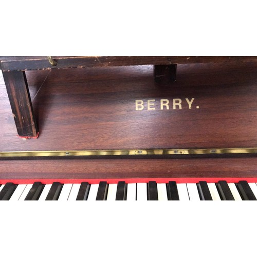 320a - H.CHAPLIN & SON LTD LEICESTER Upright Berry overstrung piano and stool