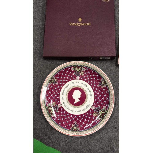 316a - Wedgwood queen elizabeth plate & palissy plate