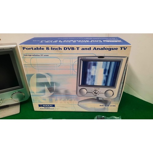 142 - Portable 8 inch DVB-T and ANALOGUE TV in box