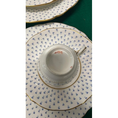 4 - 25 piece tea set in blue and white pattern...