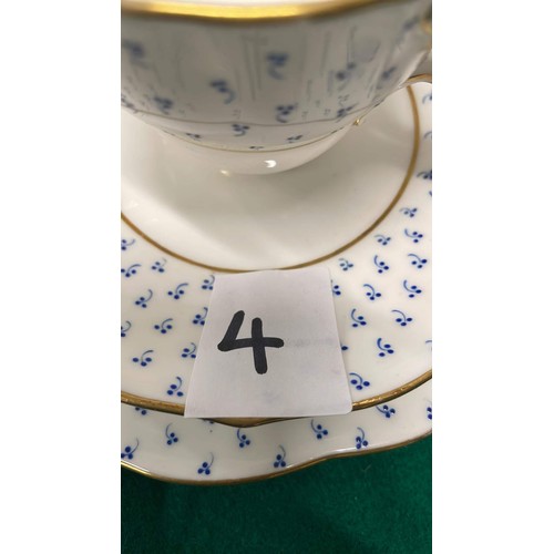 4 - 25 piece tea set in blue and white pattern...