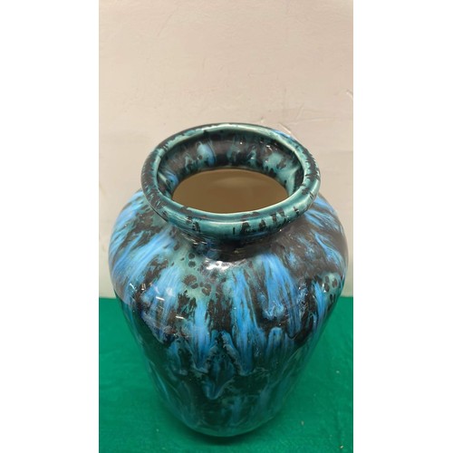 1 - Large decorative blue vase - height 11.5 inches