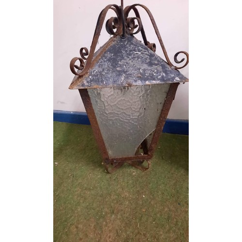 116 - Two vintage style porch lanterns