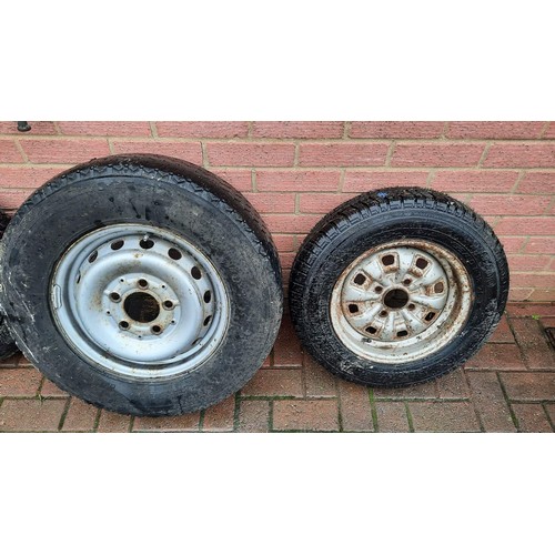 436 - THREE MIXED WHEEL AND TYRES