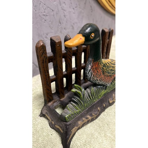 80 - Cast iron duck door stop