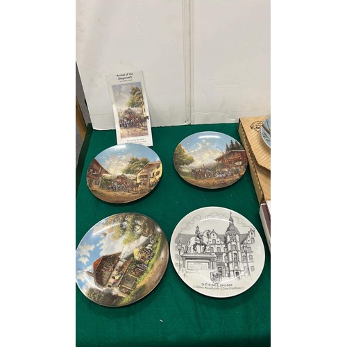 62 - 10 decorative plates depicting country life - some with boxes