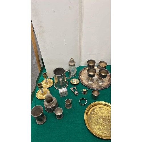 31 - Brassware and silver plated items