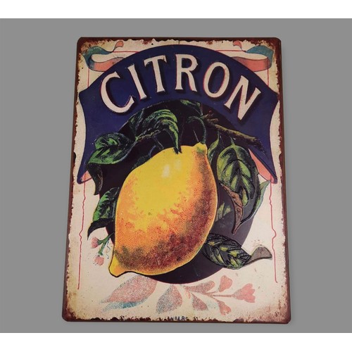 7 - 'Citron' metal sign